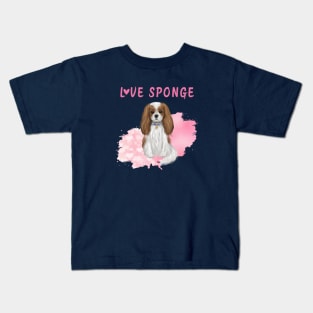 Blenheim Cavalier King Charles Spaniel Love Sponge Kids T-Shirt